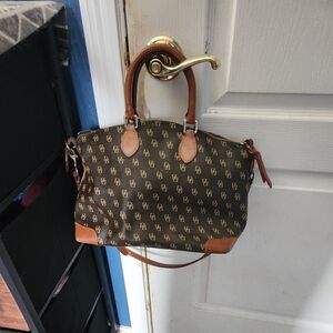 Dooney & Bourke Brown and Tan Hobo Bag